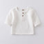 children t shirts fashion linen pleated boys t shirt children t-shirt 2023 summer baby boys girls t-shirt children clothes kids - Slobuy