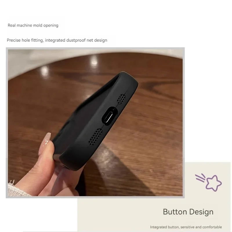 cute phone case phone for iphone 15 14 13 12 11 pro max soft Silicone cover for iphone x 14 15 plus case Camera protection - Slobuy