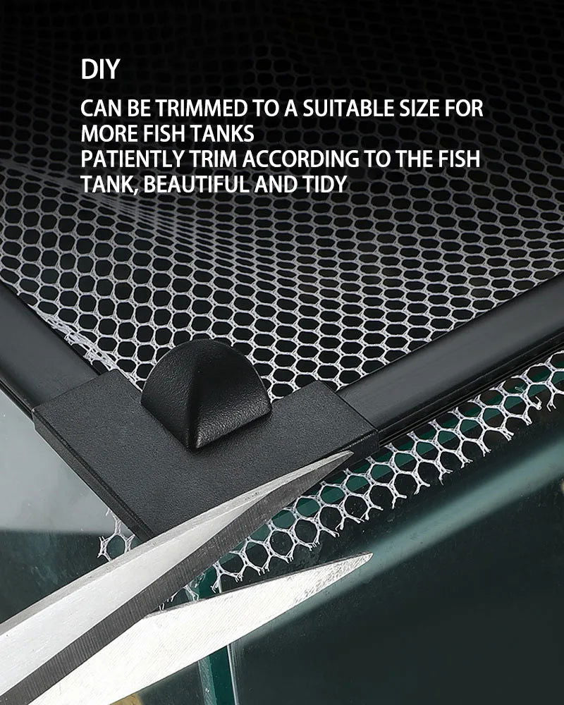 diy New Fish tank anti jump net invisible anti jump Net magnetic suction sea Tank anti escape Cover net cover Fixed anti jump ne - Slobuy