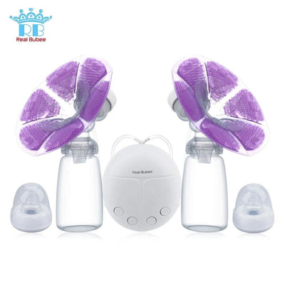 Real Bubee Single/double Electric Breast Pump With Milk Bottle Infant Usb Bpa Free Powerful Breast Pumps Baby Breast Feeding - Slobuy