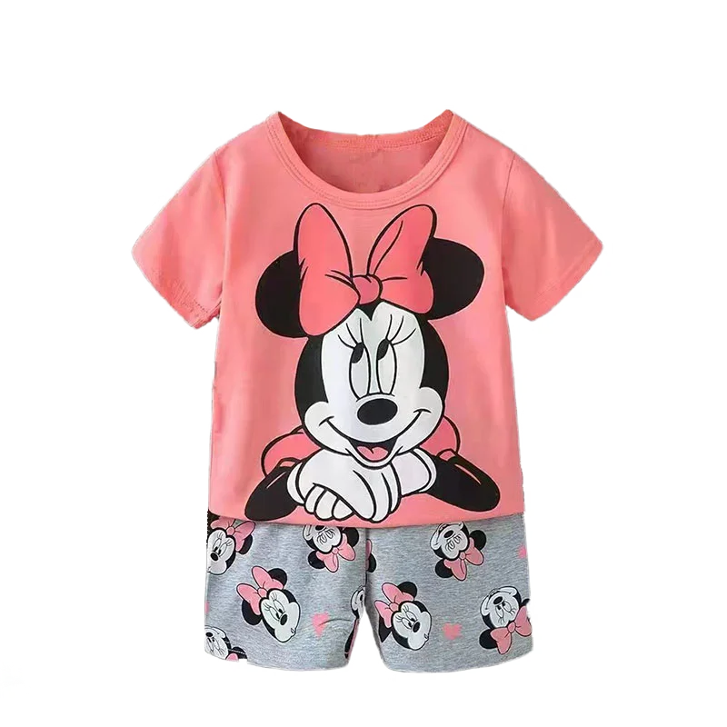 girls clothes set Short Sleeve 2pcs Tshirt+Short 1 2 3 Years Old Summer New Clothing Girls Casual Loose Thin clothes - Slobuy