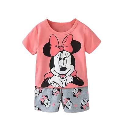 girls clothes set Short Sleeve 2pcs Tshirt+Short 1 2 3 Years Old Summer New Clothing Girls Casual Loose Thin clothes - Slobuy