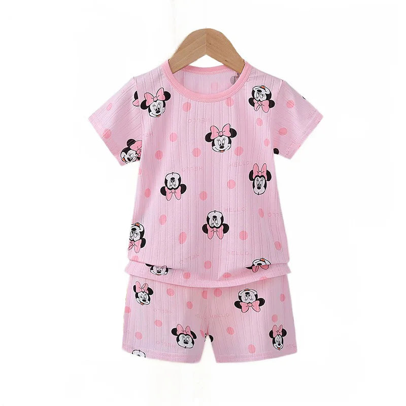 girls clothes set Short Sleeve 2pcs Tshirt+Short 1 2 3 Years Old Summer New Clothing Girls Casual Loose Thin clothes - Slobuy