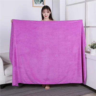 high qualitythicken Microfiber bath towel, super large, high absorption and quick-drying, no fading, motion. Hotel towels - Slobuy