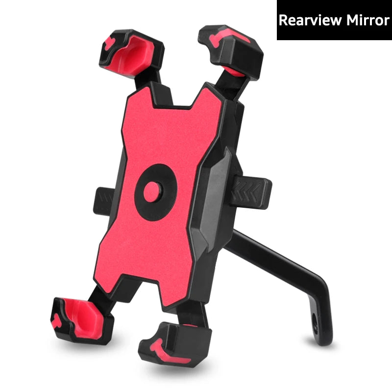 iBudim Bike Bicycle Mobile Phone Holder Stand Universal Scooter Motorcycle Motorbike Rearview Mirror Cellphone Mount Support - Slobuy