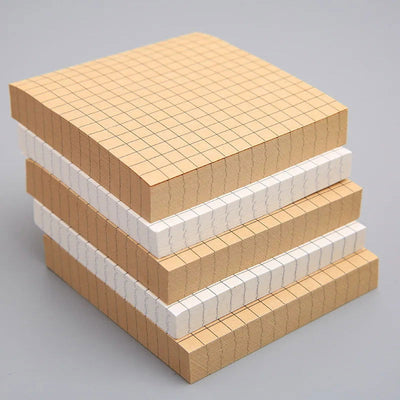 Sticky Stationery Notepad Office bookmark Sticky notes Posted it Khaki / white / kawaii design Stickers in notebook Memo pad - Slobuy