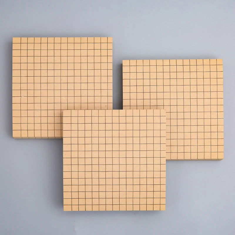 Sticky Stationery Notepad Office bookmark Sticky notes Posted it Khaki / white / kawaii design Stickers in notebook Memo pad - Slobuy