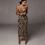 leopard print sleeveless V-neck sexy midi dress spring women fashion streetwear Christmas party outfits - Slobuy