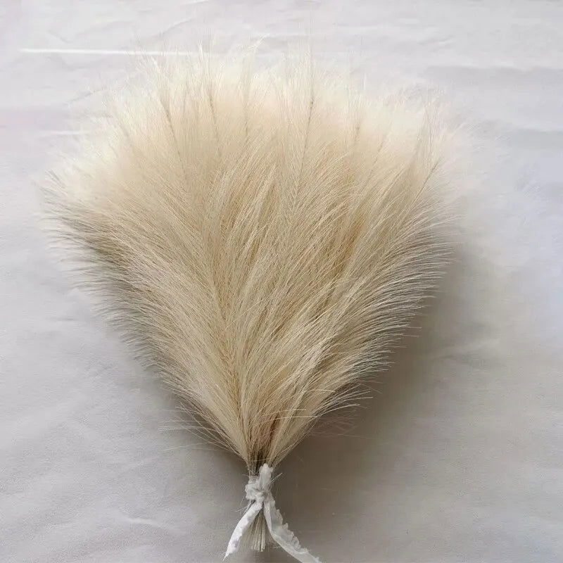10PCS/lot Artificial Flowers Fluffy Pampas Grass Bouquet for Wedding Home Party Vase Decoration Boho Fake Plant Reed Flowers - Slobuy