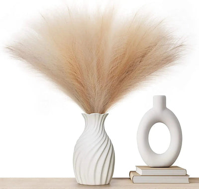 10PCS/lot Artificial Flowers Fluffy Pampas Grass Bouquet for Wedding Home Party Vase Decoration Boho Fake Plant Reed Flowers - Slobuy