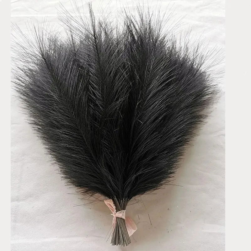 10PCS/lot Artificial Flowers Fluffy Pampas Grass Bouquet for Wedding Home Party Vase Decoration Boho Fake Plant Reed Flowers - Slobuy