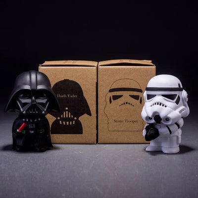 10cm 2pcs/lot Cute Style Star War Darth Vader & STORM TROOPER Kawaii Movie Action Figure Model Toys - Slobuy