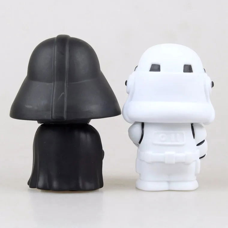 10cm 2pcs/lot Cute Style Star War Darth Vader & STORM TROOPER Kawaii Movie Action Figure Model Toys - Slobuy
