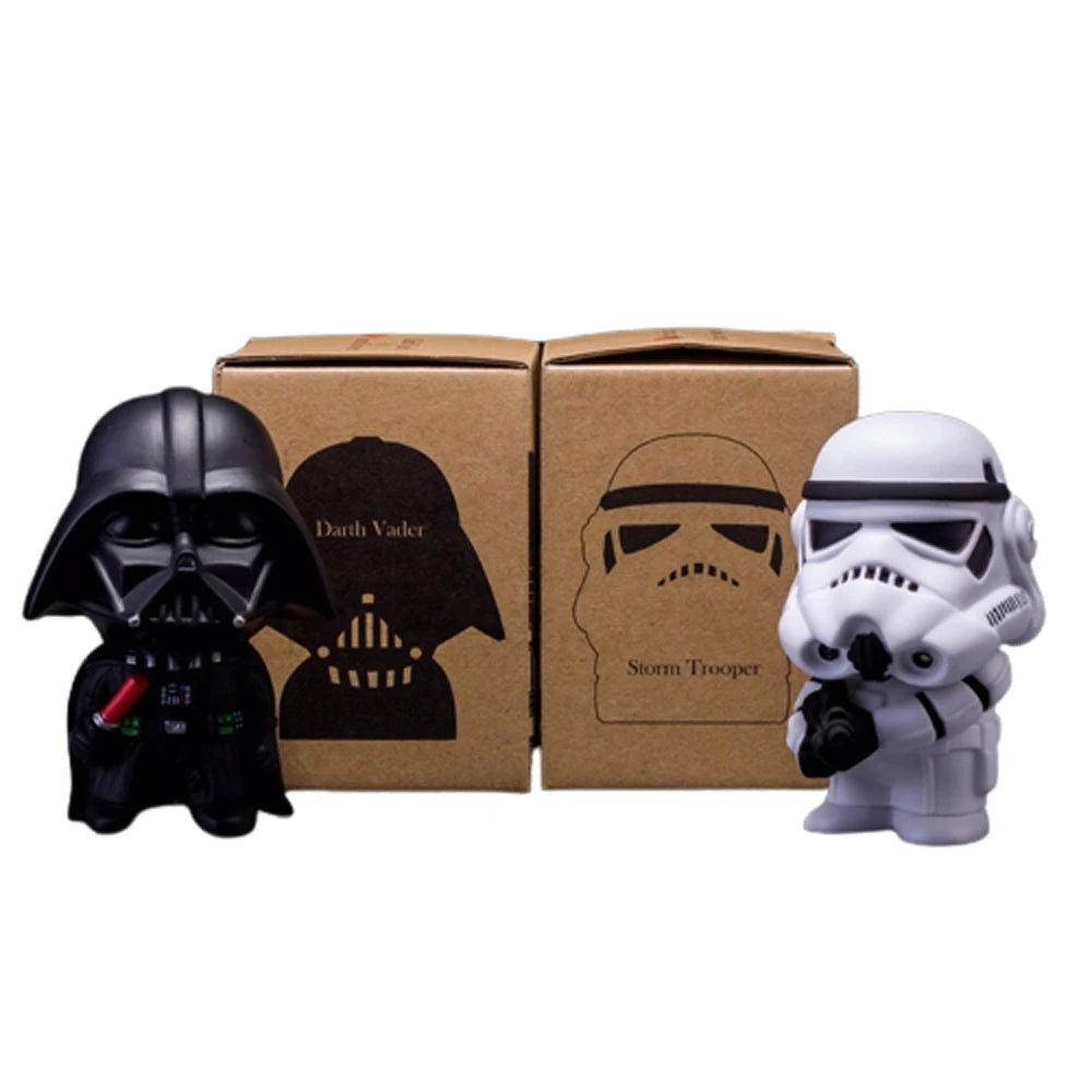 10cm 2pcs/lot Cute Style Star War Darth Vader & STORM TROOPER Kawaii Movie Action Figure Model Toys - Slobuy