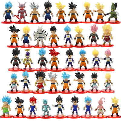 21pcs/lot Dragon Ball Mini Figure Super Saiyan Goku Vegeta Action Figures DBZ Dolls Model Toys Gifts - Slobuy