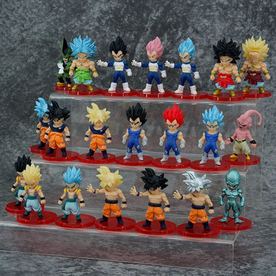 21pcs/lot Dragon Ball Mini Figure Super Saiyan Goku Vegeta Action Figures DBZ Dolls Model Toys Gifts - Slobuy