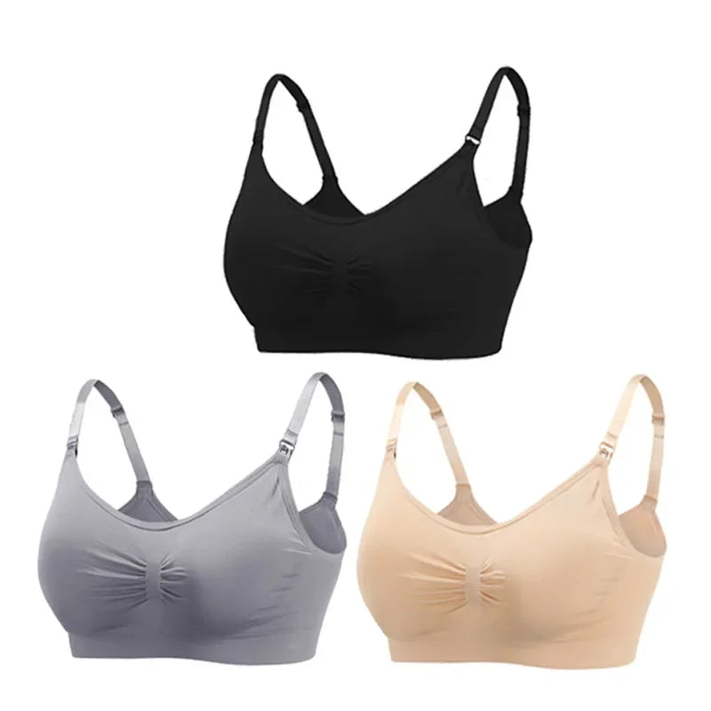 3PC/lot Maternity Nursing Bras Cotton Breastfeeding Pregnant Women Pregnancy Underwear Breast Feeding Bra Clothing Lactancia - Slobuy
