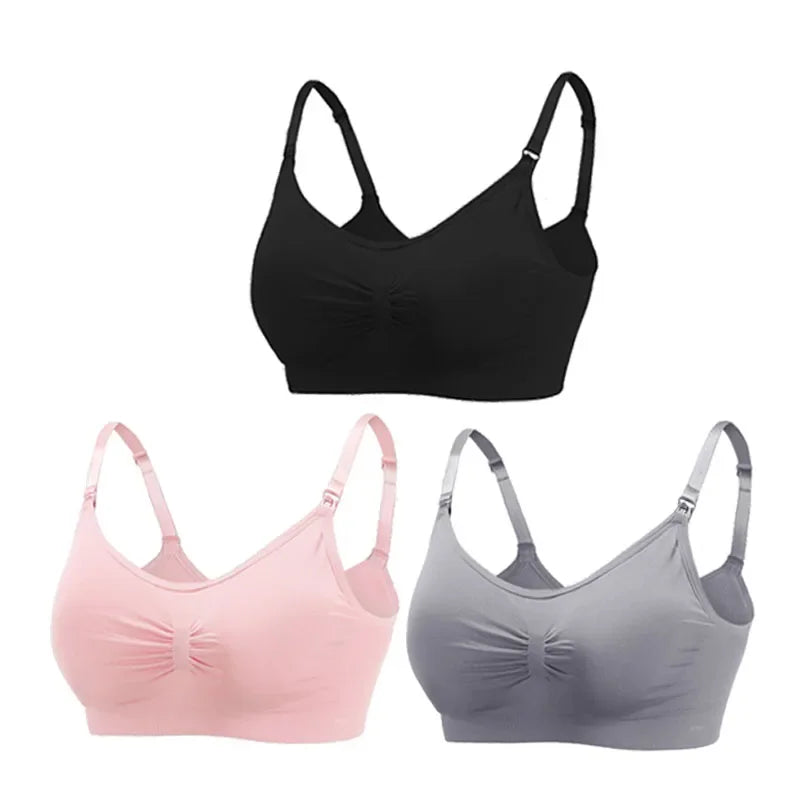 3PC/lot Maternity Nursing Bras Cotton Breastfeeding Pregnant Women Pregnancy Underwear Breast Feeding Bra Clothing Lactancia - Slobuy