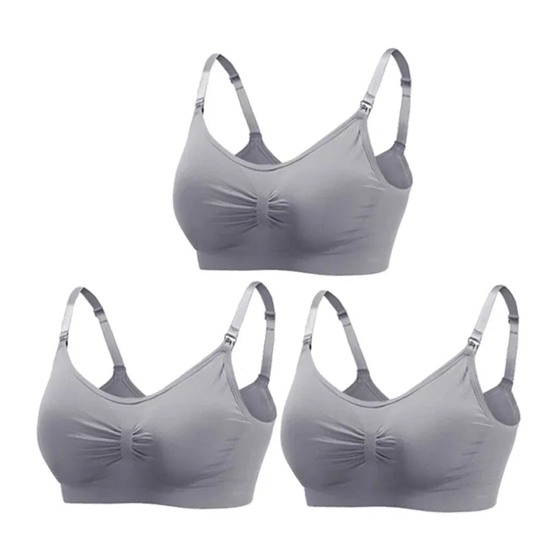 3PC/lot Maternity Nursing Bras Cotton Breastfeeding Pregnant Women Pregnancy Underwear Breast Feeding Bra Clothing Lactancia - Slobuy