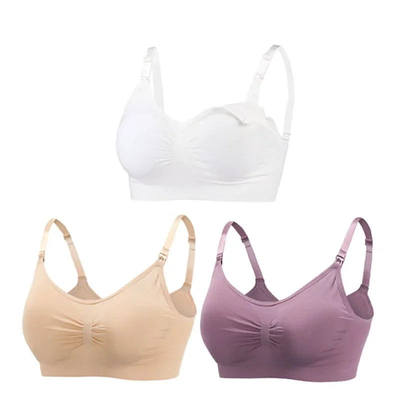 3PC/lot Maternity Nursing Bras Cotton Breastfeeding Pregnant Women Pregnancy Underwear Breast Feeding Bra Clothing Lactancia - Slobuy