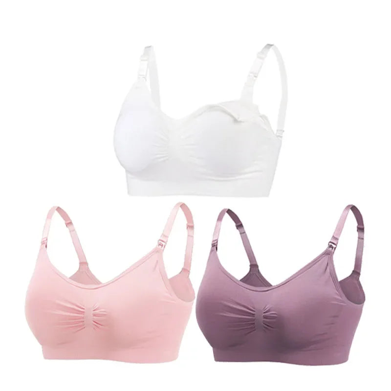 3PC/lot Maternity Nursing Bras Cotton Breastfeeding Pregnant Women Pregnancy Underwear Breast Feeding Bra Clothing Lactancia - Slobuy