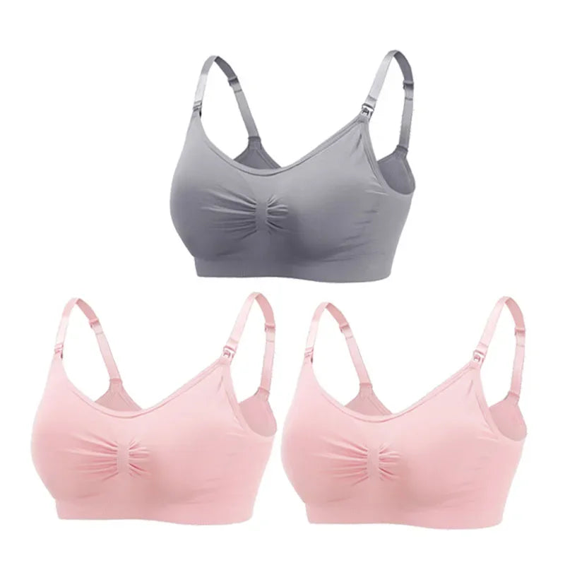 3PC/lot Maternity Nursing Bras Cotton Breastfeeding Pregnant Women Pregnancy Underwear Breast Feeding Bra Clothing Lactancia - Slobuy