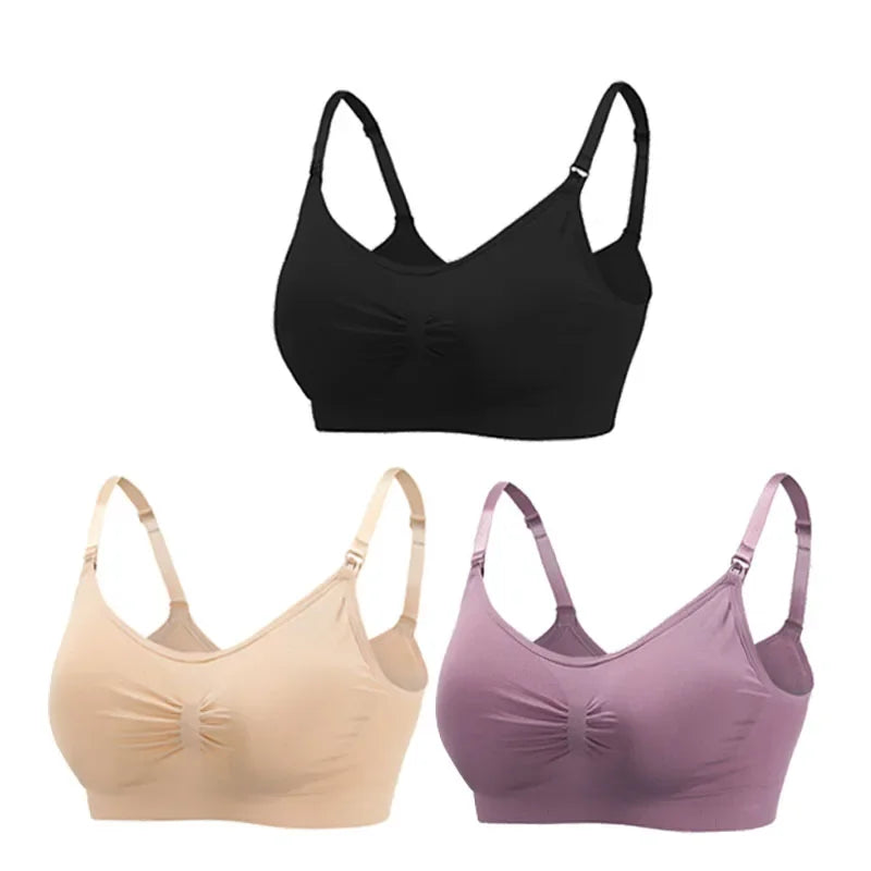 3PC/lot Maternity Nursing Bras Cotton Breastfeeding Pregnant Women Pregnancy Underwear Breast Feeding Bra Clothing Lactancia - Slobuy