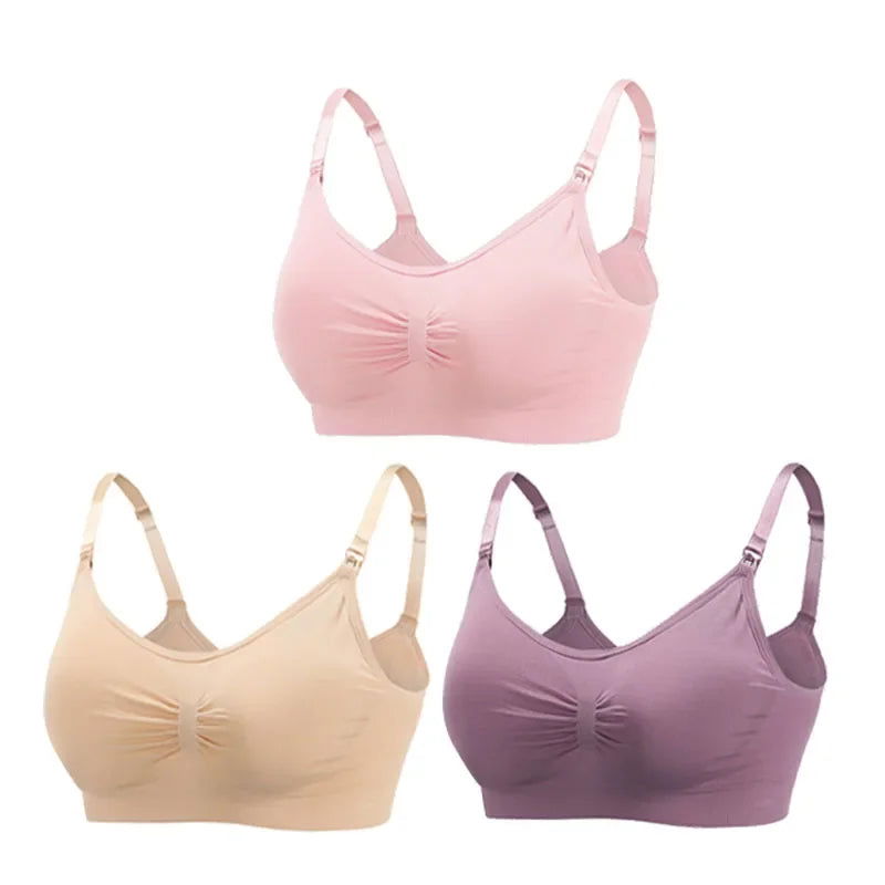 3PC/lot Maternity Nursing Bras Cotton Breastfeeding Pregnant Women Pregnancy Underwear Breast Feeding Bra Clothing Lactancia - Slobuy