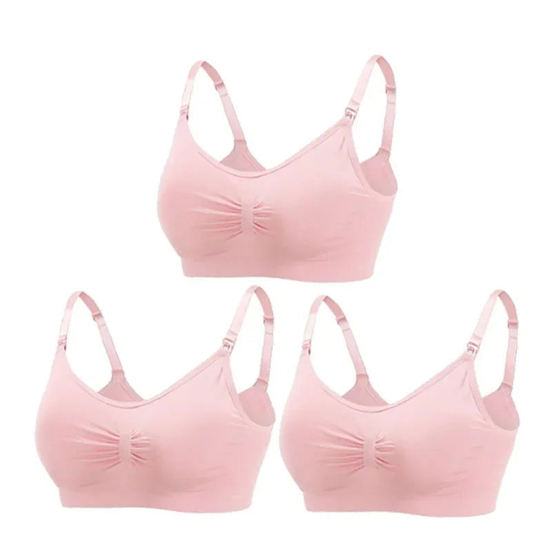 3PC/lot Maternity Nursing Bras Cotton Breastfeeding Pregnant Women Pregnancy Underwear Breast Feeding Bra Clothing Lactancia - Slobuy