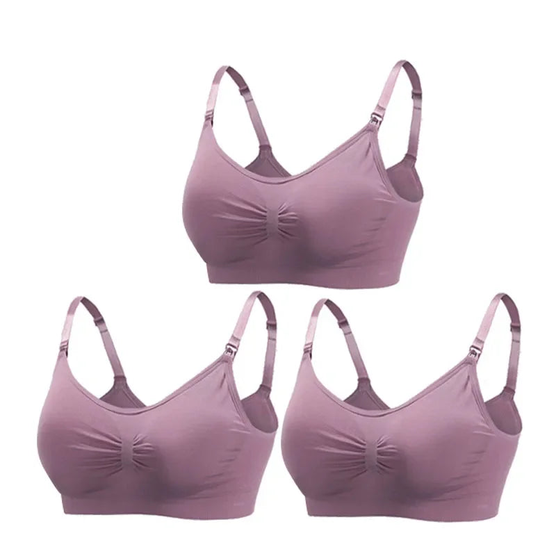 3PC/lot Maternity Nursing Bras Cotton Breastfeeding Pregnant Women Pregnancy Underwear Breast Feeding Bra Clothing Lactancia - Slobuy
