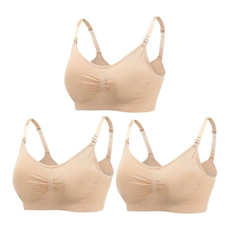 3PC/lot Maternity Nursing Bras Cotton Breastfeeding Pregnant Women Pregnancy Underwear Breast Feeding Bra Clothing Lactancia - Slobuy