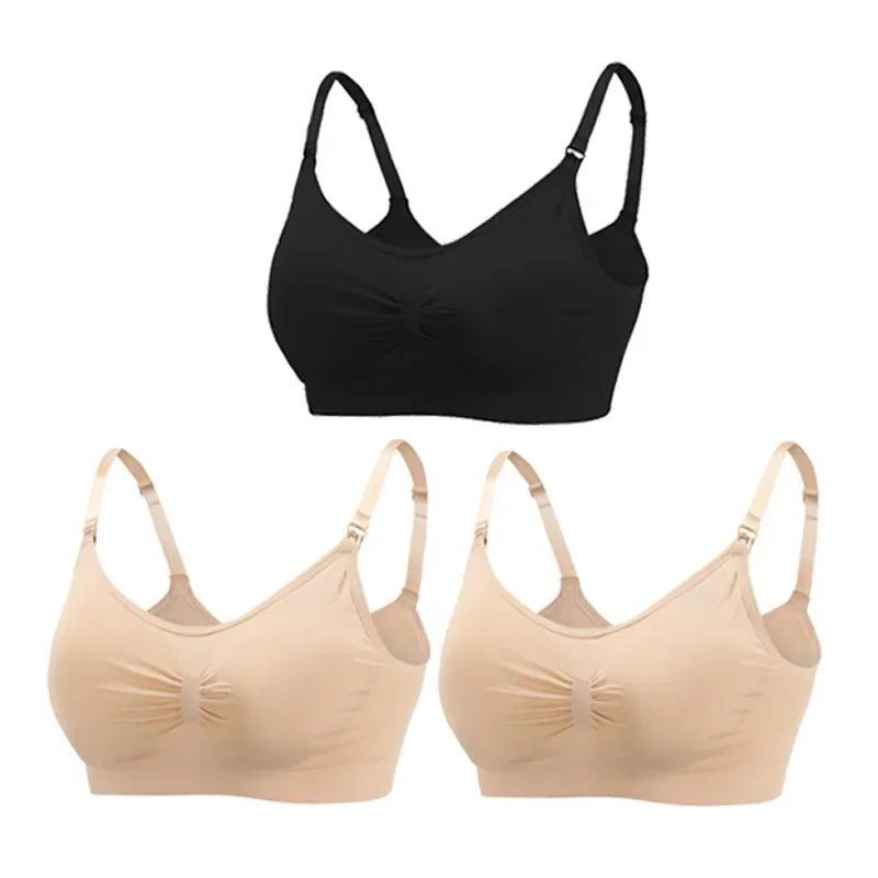 3PC/lot Maternity Nursing Bras Cotton Breastfeeding Pregnant Women Pregnancy Underwear Breast Feeding Bra Clothing Lactancia - Slobuy