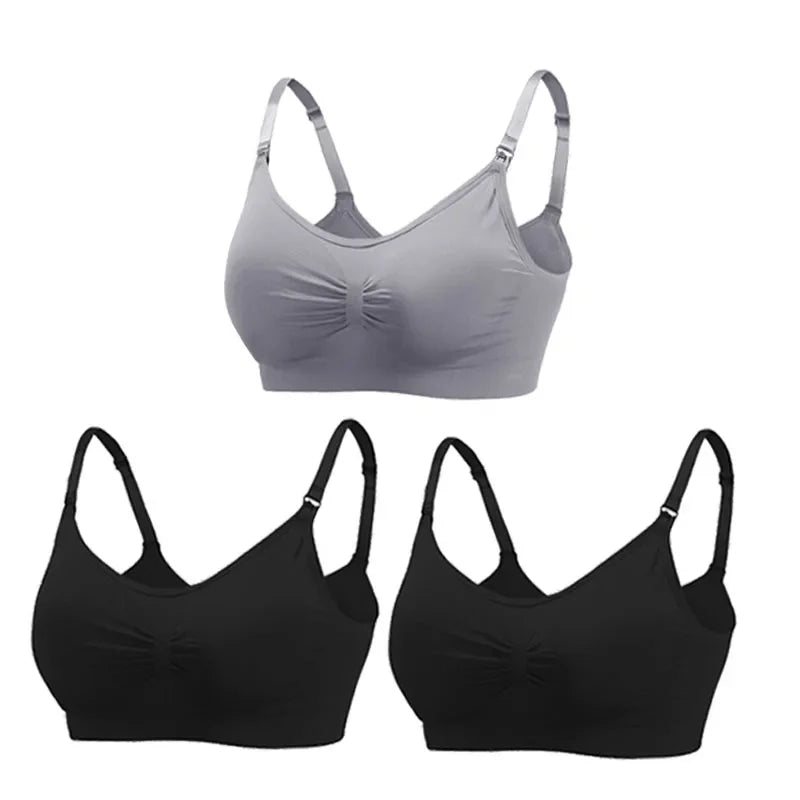 3PC/lot Maternity Nursing Bras Cotton Breastfeeding Pregnant Women Pregnancy Underwear Breast Feeding Bra Clothing Lactancia - Slobuy