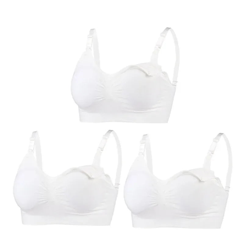 3PC/lot Maternity Nursing Bras Cotton Breastfeeding Pregnant Women Pregnancy Underwear Breast Feeding Bra Clothing Lactancia - Slobuy