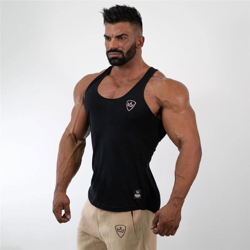 mens tank tops shirt gym tank top fitness clothing vest sleeveless cotton man canotte bodybuilding ropa hombre man clothes wear - Slobuy
