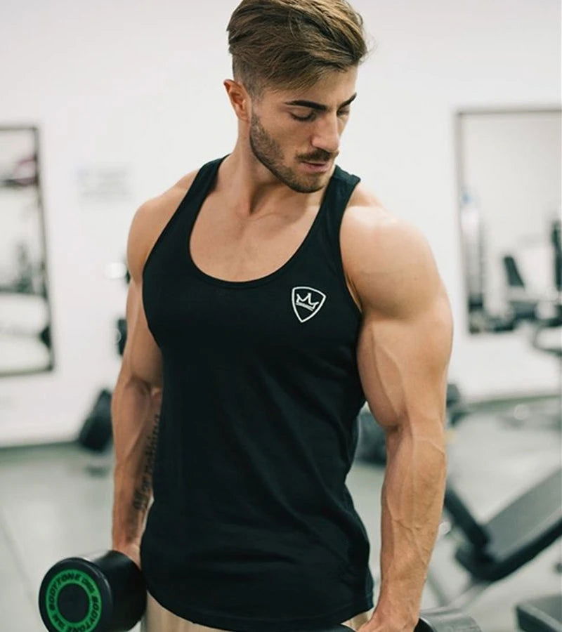 mens tank tops shirt gym tank top fitness clothing vest sleeveless cotton man canotte bodybuilding ropa hombre man clothes wear - Slobuy