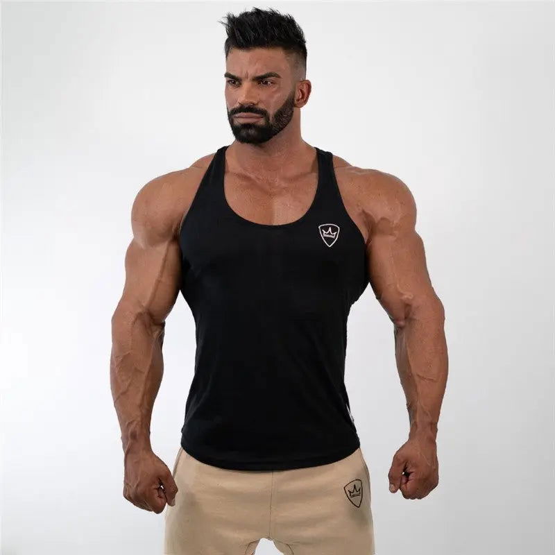 mens tank tops shirt gym tank top fitness clothing vest sleeveless cotton man canotte bodybuilding ropa hombre man clothes wear - Slobuy