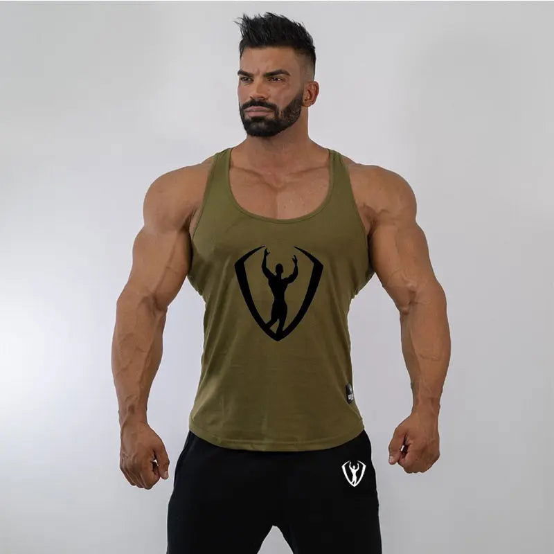 mens tank tops shirt gym tank top fitness clothing vest sleeveless cotton man canotte bodybuilding ropa hombre man clothes wear - Slobuy