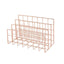 metal book Golden three compartments iron bookcase Three Wrought Iron Bookshelf Creative Metal Book Stand Desktop Decoration - Slobuy