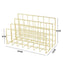 metal book Golden three compartments iron bookcase Three Wrought Iron Bookshelf Creative Metal Book Stand Desktop Decoration - Slobuy