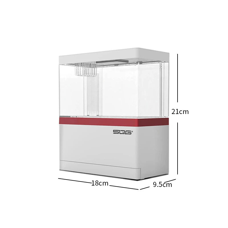 mini fish tank Self circulating fish tank with charging filter desktop living room household water free ecological aquarium - Slobuy