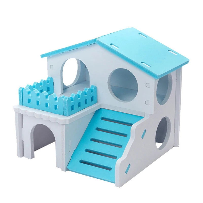 new Hamster Wooden Villa Small Pets Cage Accessories Chewing Toy for Rabbit Ferret - Slobuy