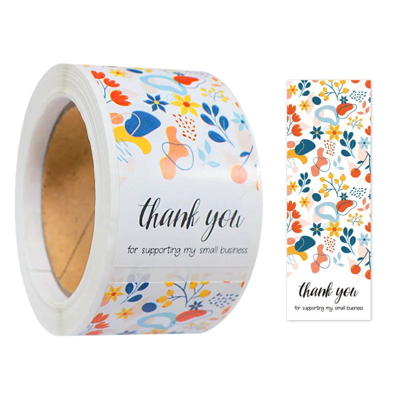 100pcs/roll Thank You Sticker Seal Labels Small Business Gift Decor Sticker Package Sticker This Package Is Happy To See You Too - Slobuy