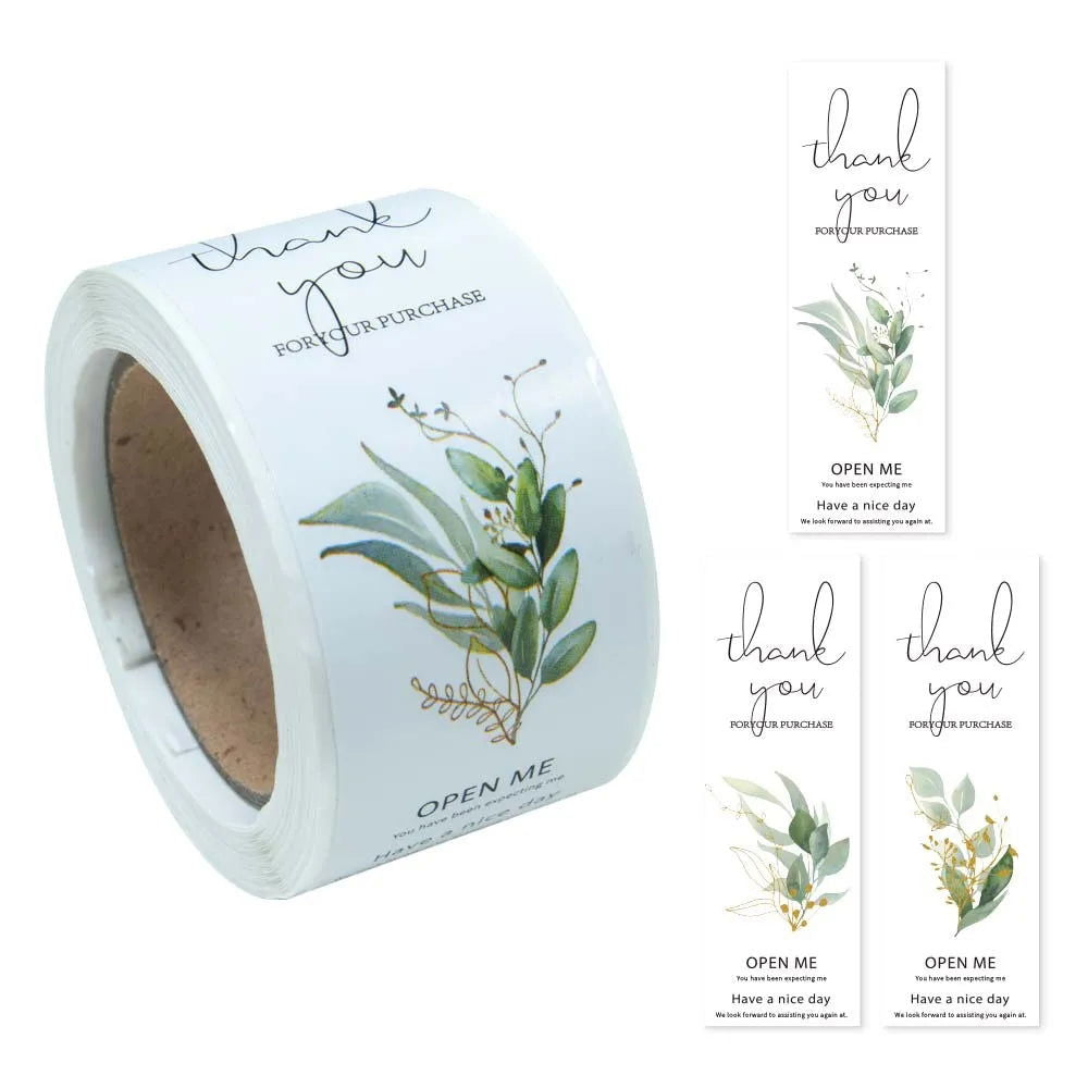 100pcs/roll Thank You Sticker Seal Labels Small Business Gift Decor Sticker Package Sticker This Package Is Happy To See You Too - Slobuy