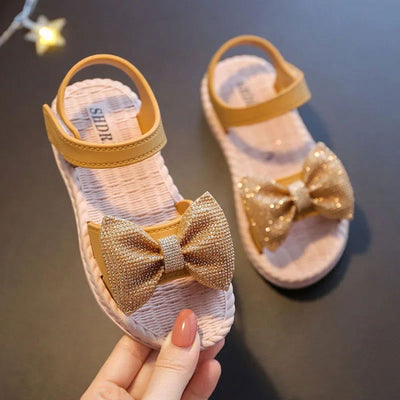 sandalias 2023 Summer's Princess Child Sandals Bow Tie Girls' Shoes Fashion Casual Non Slip Kids Shoes Beach Shoes zapatos niña - Slobuy