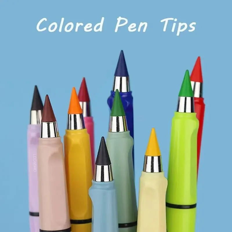 12pcs/set Color Eternal Pencil Can Be Wiped Magic Replace Head Eco Friendly Student Painting Kids Gift Draw School Supply Gifts - Slobuy