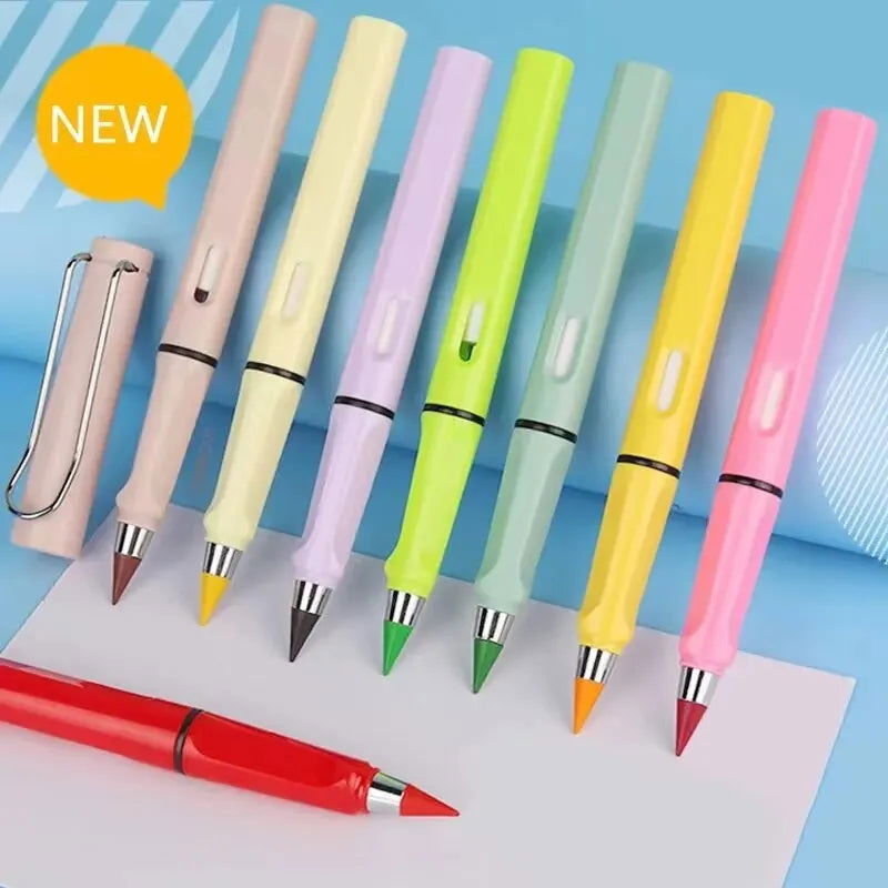 12pcs/set Color Eternal Pencil Can Be Wiped Magic Replace Head Eco Friendly Student Painting Kids Gift Draw School Supply Gifts - Slobuy