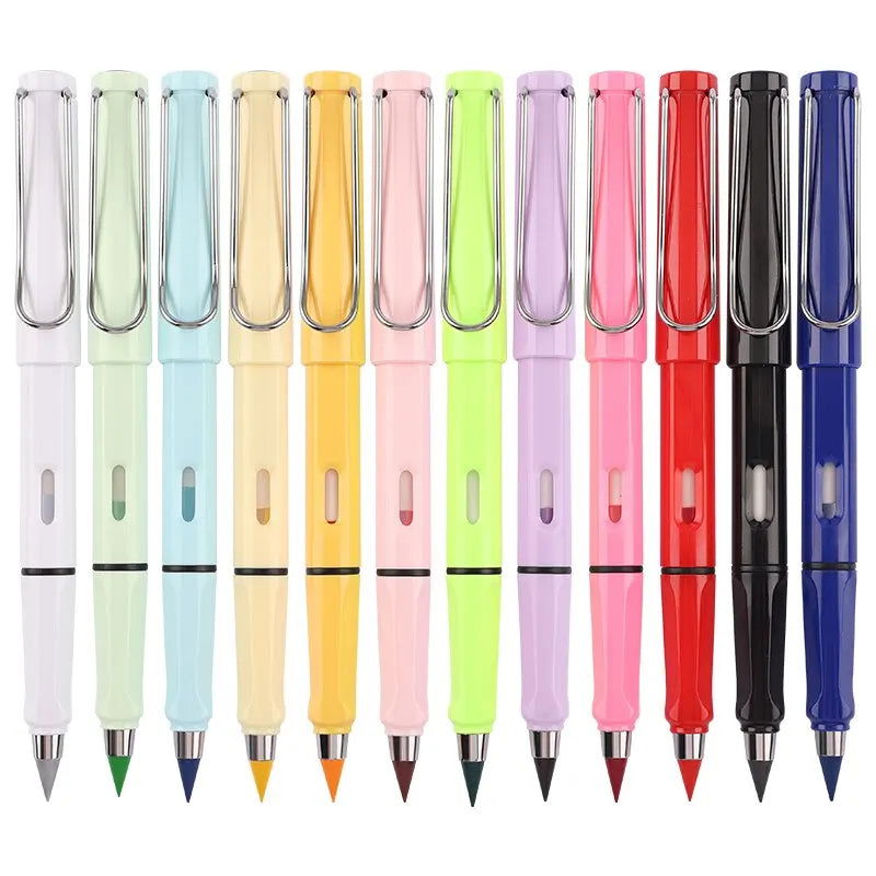 12pcs/set Color Eternal Pencil Can Be Wiped Magic Replace Head Eco Friendly Student Painting Kids Gift Draw School Supply Gifts - Slobuy
