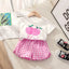 Fruit T-shirt Plaid Shorts Girls 2pc/set Summer Children's Clothes Cotton Kids Short Sleeved Suit Fashion Baby Clothing 1-6Y - Slobuy
