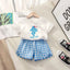 Fruit T-shirt Plaid Shorts Girls 2pc/set Summer Children's Clothes Cotton Kids Short Sleeved Suit Fashion Baby Clothing 1-6Y - Slobuy
